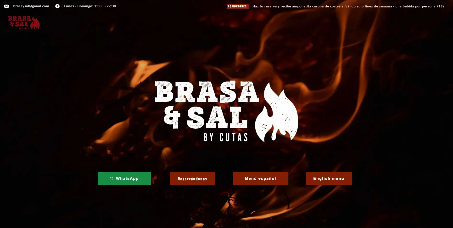 Proyecto web Brasa y Sal - Restaurante - Desarrollado por Eduardo Leal