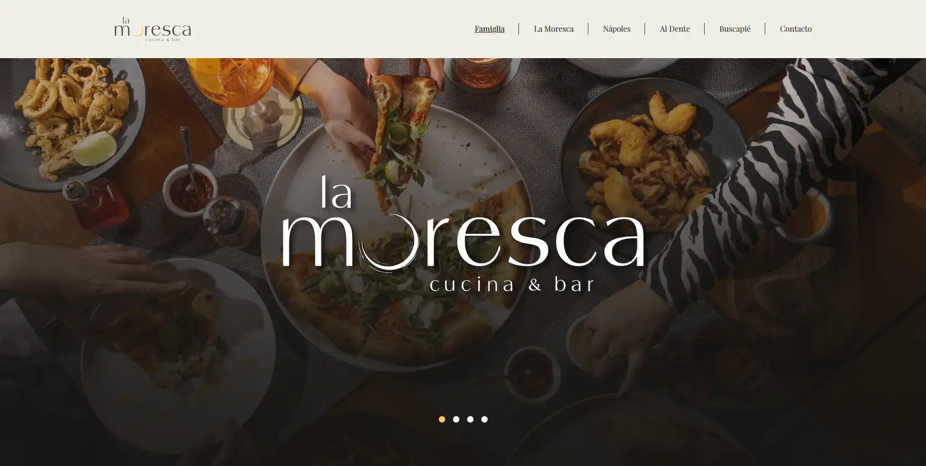 Proyecto web Grupo La Moresca - Grupo Restaurantero - Desarrollado por Eduardo Leal