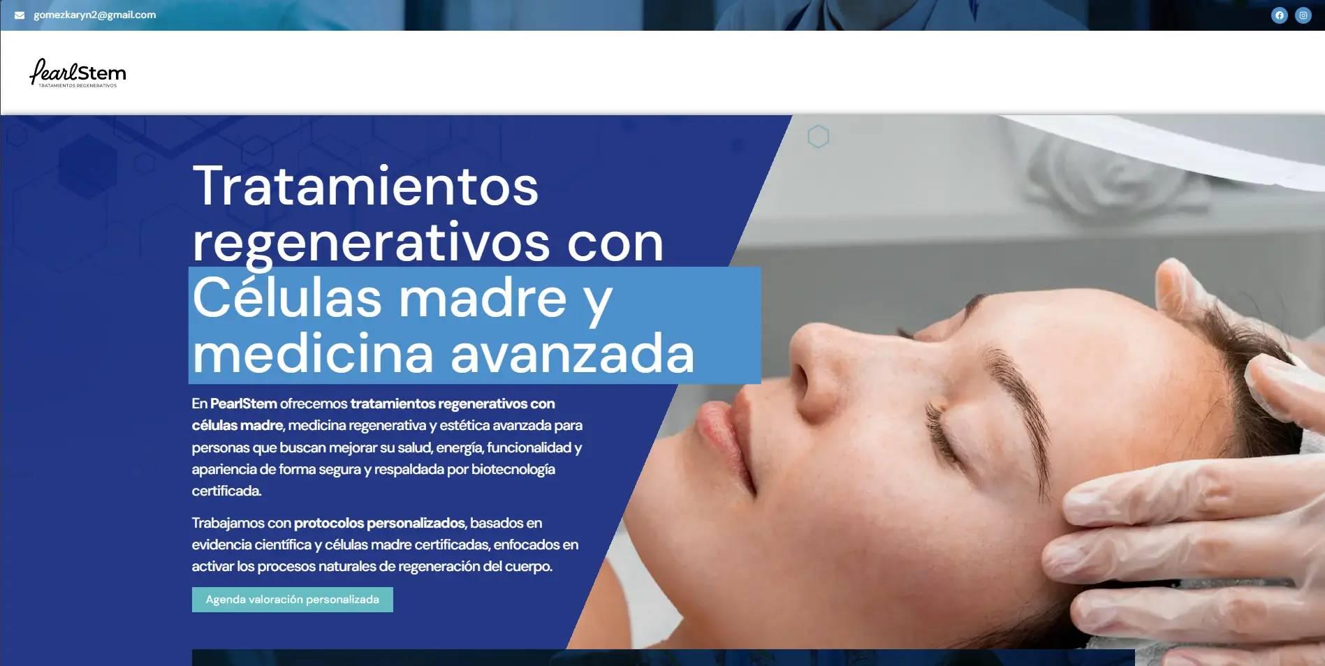 Proyecto web PearlStem - Salud / Medicina - Desarrollado por Eduardo Leal